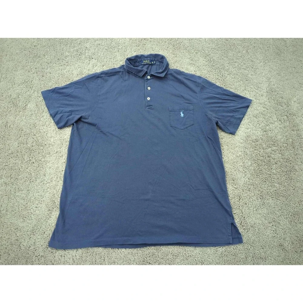 Polo Ralph Lauren Polo Shirt Mens XL Blue‎ Short Sleeve Golf Preppy Casual